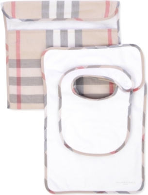 BURBERRY Two bibs in a bag set