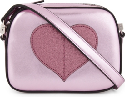 GUCCI - Glitter heart leather cross-body bag | 0