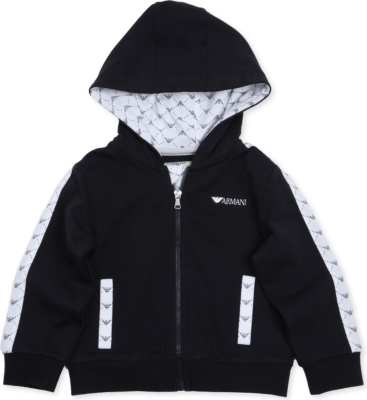 ARMANI JUNIOR Logo zip-up hoody 6 months-2 years