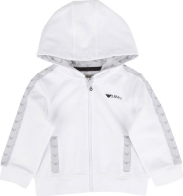 ARMANI JUNIOR Logo zip-up hoody 6 months-2 years
