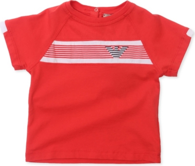 ARMANI JUNIOR Striped logo t-shirt 6-24 months
