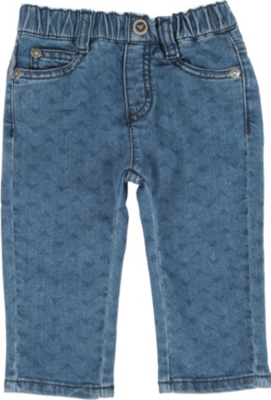 ARMANI JUNIOR Logo print jeans 6 months-2 years