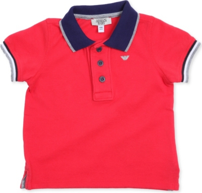 ARMANI JUNIOR Piqué polo shirt 6-24 months