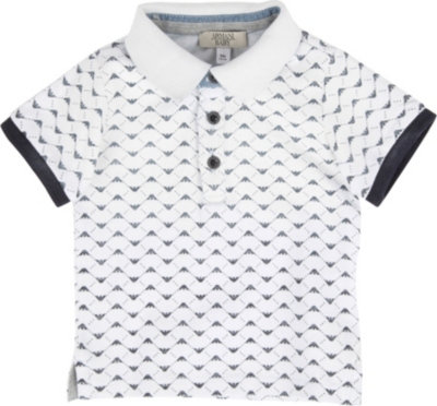 ARMANI JUNIOR Logo print polo shirt 6-24 months