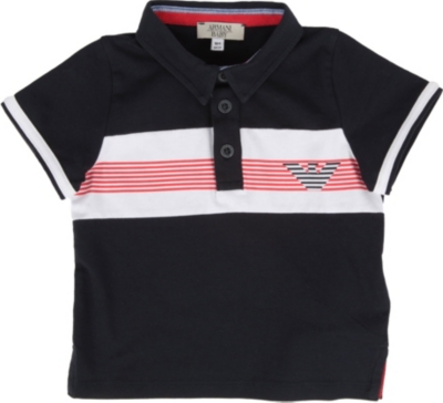 ARMANI JUNIOR Striped polo shirt 6-24 months