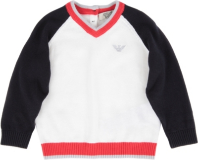 ARMANI JUNIOR V-neck jumper 6-24 months