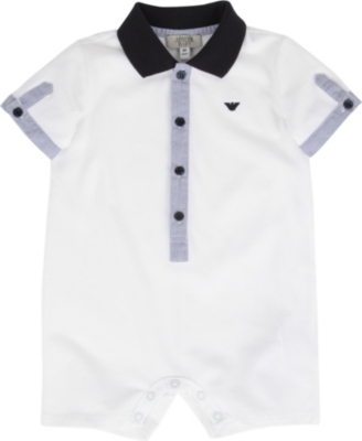 ARMANI JUNIOR Shirt-style baby-grow 1-9 months