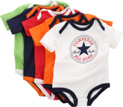 CONVERSE Five-pack bodysuit set 3-9 months