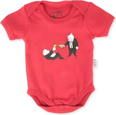 MONSTER'S BABY Teddy vs Ted baby-grow 0-18 months