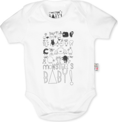 MONSTER'S BABY Doodle Monster baby-grow 0-18 months