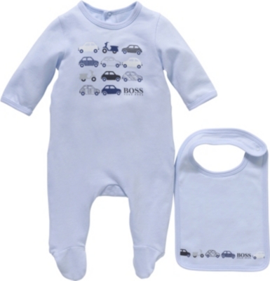 HUGO BOSS Car baby-grow and bib set 1-9 months