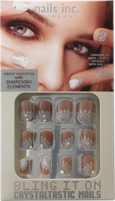 NAILS INC Bling It On Crystaltastic nude lace collection