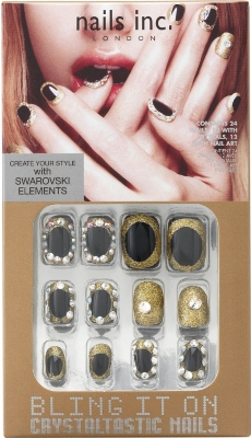 NAILS INC Bling It On Crystaltastic luxurious black and gold collection