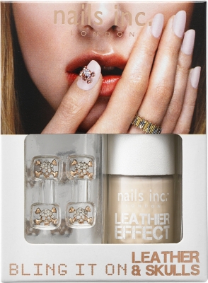 NAILS INC Bling It On Leather & Skulls nail polish - rose gold