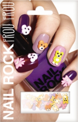 NAIL ROCK Frou Frou teddy bears nail wraps