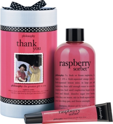 PHILOSOPHY Thank You raspberry sorbet gift set
