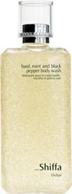 SHIFFA Basil, mint and black pepper body wash