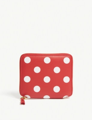 COMME DES GARCONS Polka-dot leather wallet