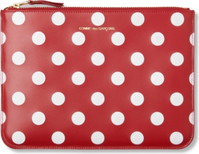 COMME DES GARCONS Polka dot-print pouch