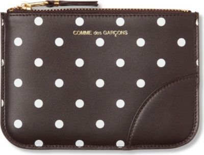 COMME DES GARCONS Polka-dot leather pouch