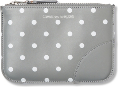 COMME DES GARCONS Polka dot-print pouch (Grey