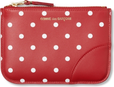 COMME DES GARCONS Polka dot-print pouch (Red