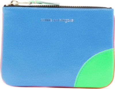 COMME DES GARCONS Fluorescent neon leather coin wallet