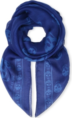 ALEXANDER MCQUEEN Chiffon skull scarf