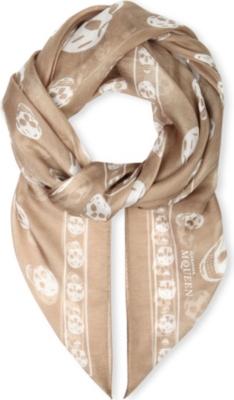 ALEXANDER MCQUEEN Skull-print scarf