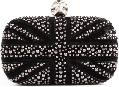 ALEXANDER MCQUEEN Union Jack Studs box clutch