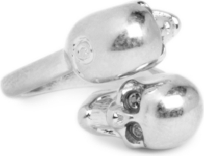 ALEXANDER MCQUEEN Twin skull ring