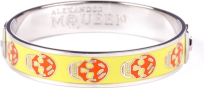 ALEXANDER MCQUEEN Enamel skull small bangle