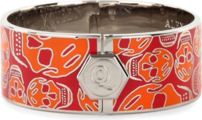 ALEXANDER MCQUEEN Enamel skull medium cuff