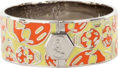 ALEXANDER MCQUEEN Enamel skull medium cuff