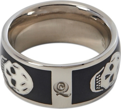 ALEXANDER MCQUEEN Enamel skull ring
