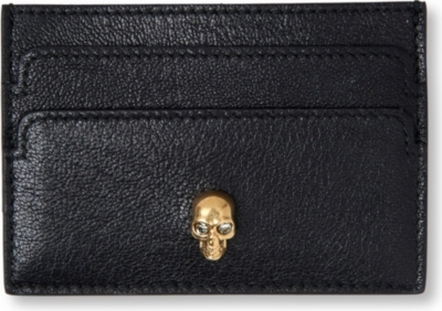 ALEXANDER MCQUEEN Skull-embellished card holder