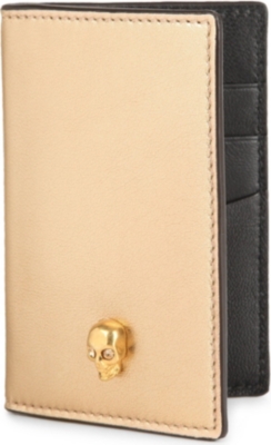 ALEXANDER MCQUEEN Skull leather card holder