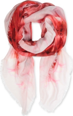 ALEXANDER MCQUEEN Floral skull scarf