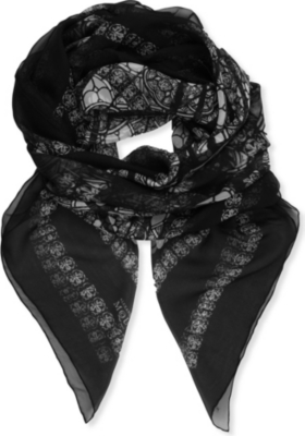 ALEXANDER MCQUEEN Trio skulls scarf