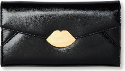 LULU GUINNESS Cross-hatched leather wallet