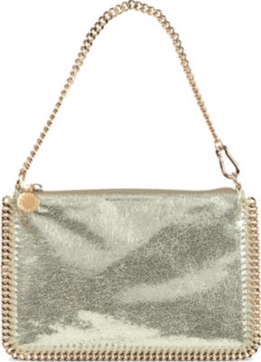 STELLA MCCARTNEY Falabella metallic clutch