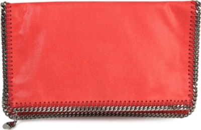 STELLA MCCARTNEY Falabella faux-suede clutch