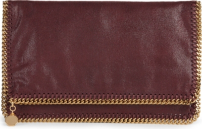 STELLA MCCARTNEY Falabella faux-suede clutch
