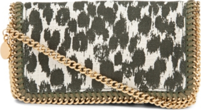 STELLA MCCARTNEY Falabella leopard-print canvas clutch