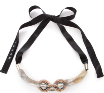MARNI Short pave crystal necklace
