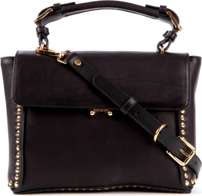 MARNI Studded mini leather satchel
