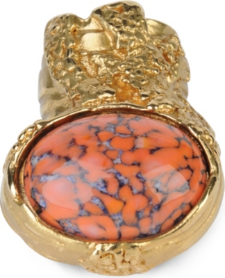 SAINT LAURENT Arty gold-plated ring