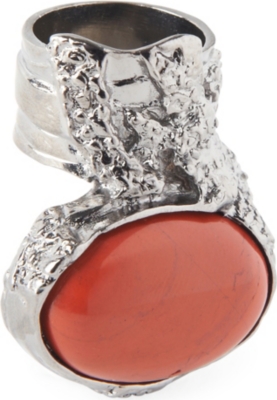 SAINT LAURENT Arty silver-plated ring
