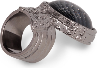 SAINT LAURENT Arty ruthenium-plated ring
