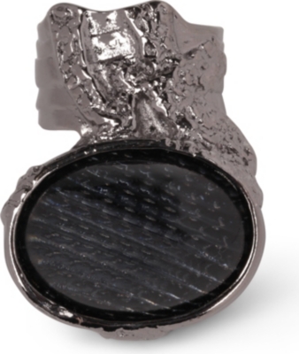 SAINT LAURENT Arty ruthenium-plated ring